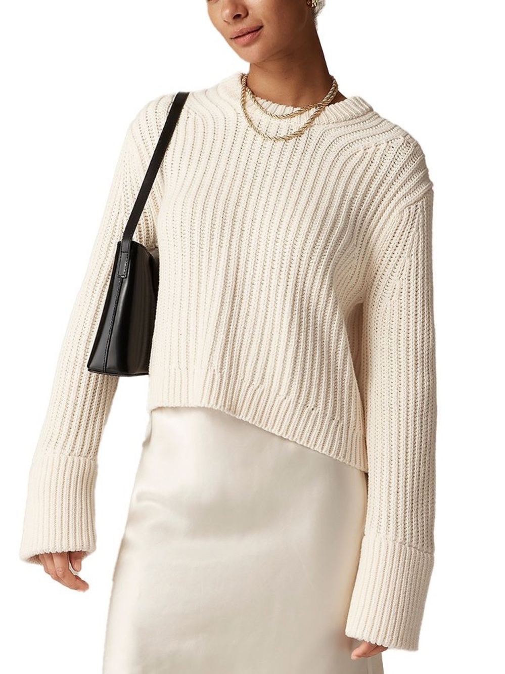 J. Crew Heritage cotton fisherman crewneck sweater